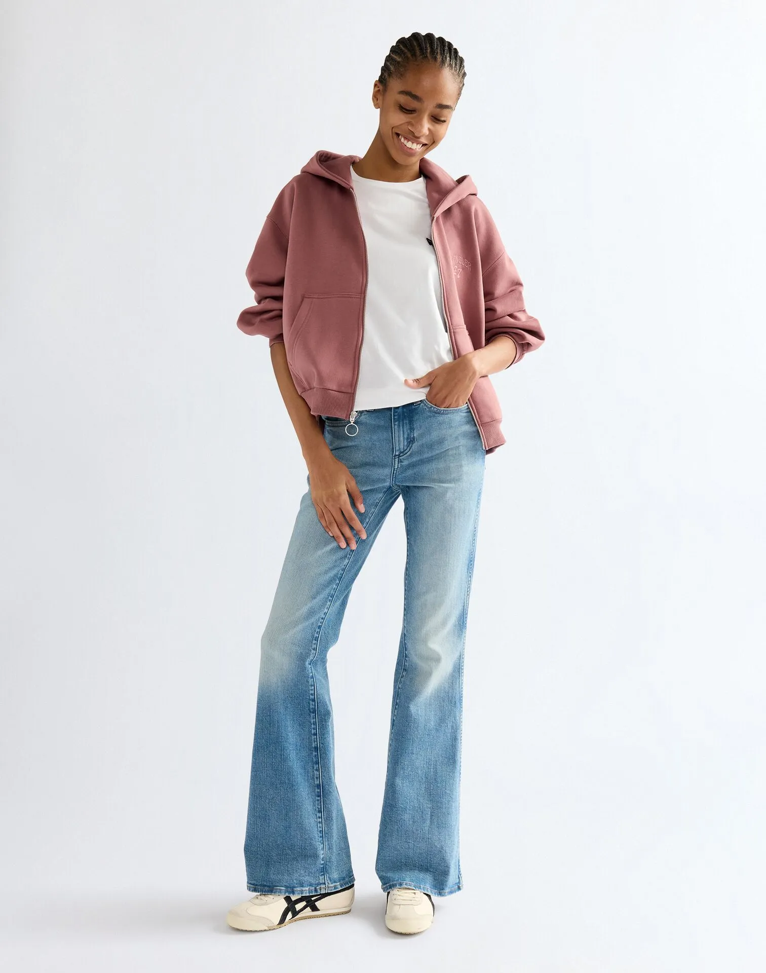 Oversized Zip Up - ROSE BROWN - Afbeelding 5