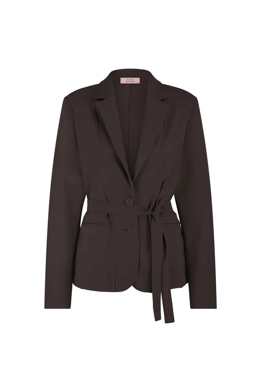 Elin bonded blazer - Espresso
