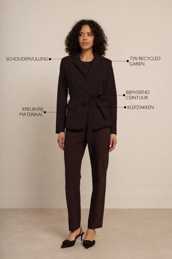 Elin bonded blazer - Espresso