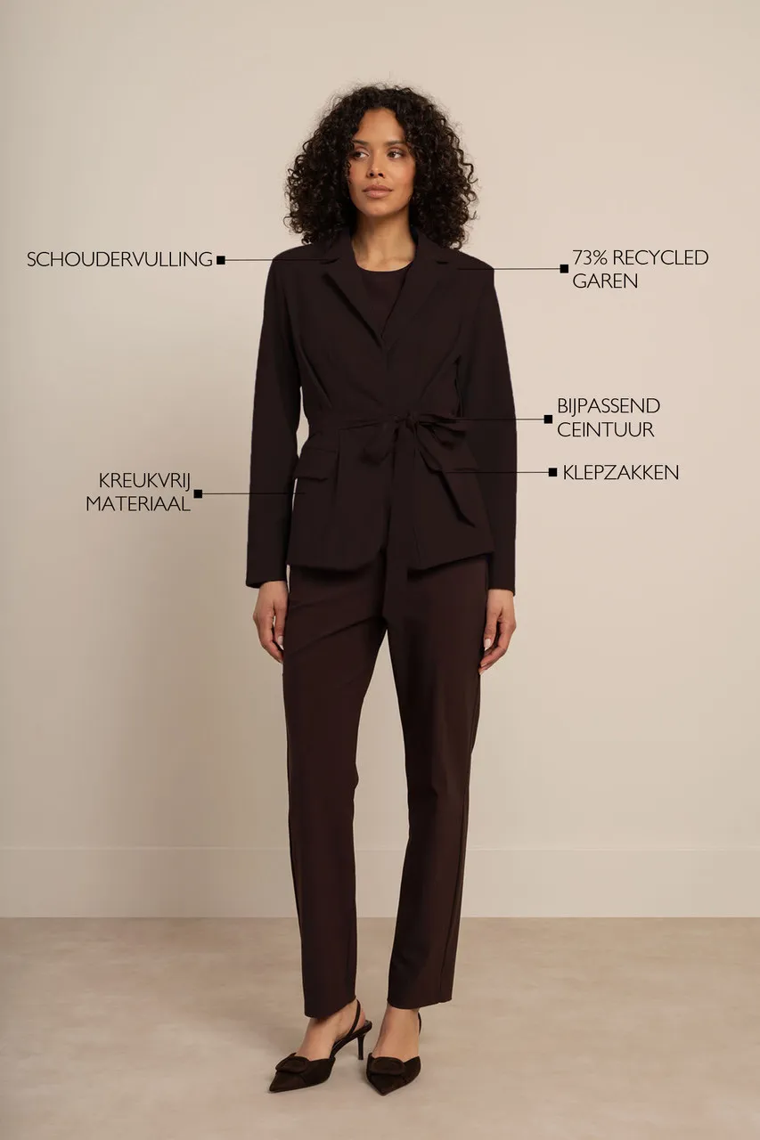 Elin bonded blazer - Espresso - Afbeelding 2