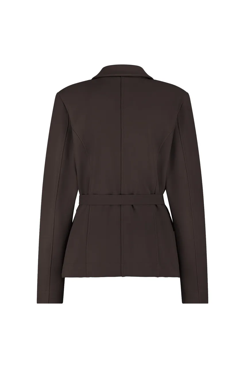 Elin bonded blazer - Espresso - Afbeelding 3