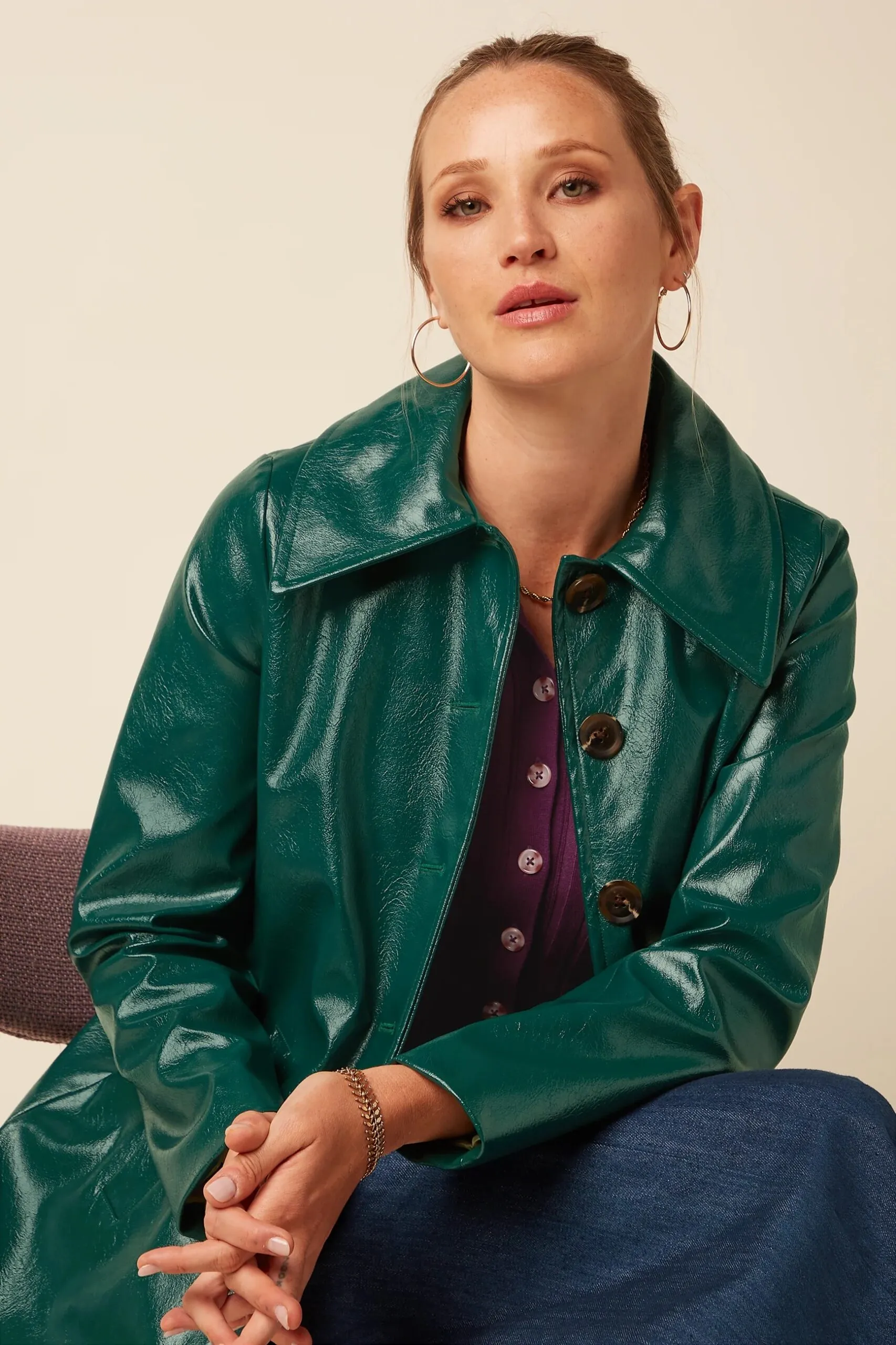 Anais Coat Giltz - Botanical Green