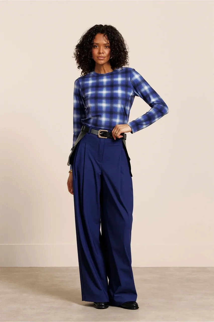 Faith check top - Ink Blue - Afbeelding 2