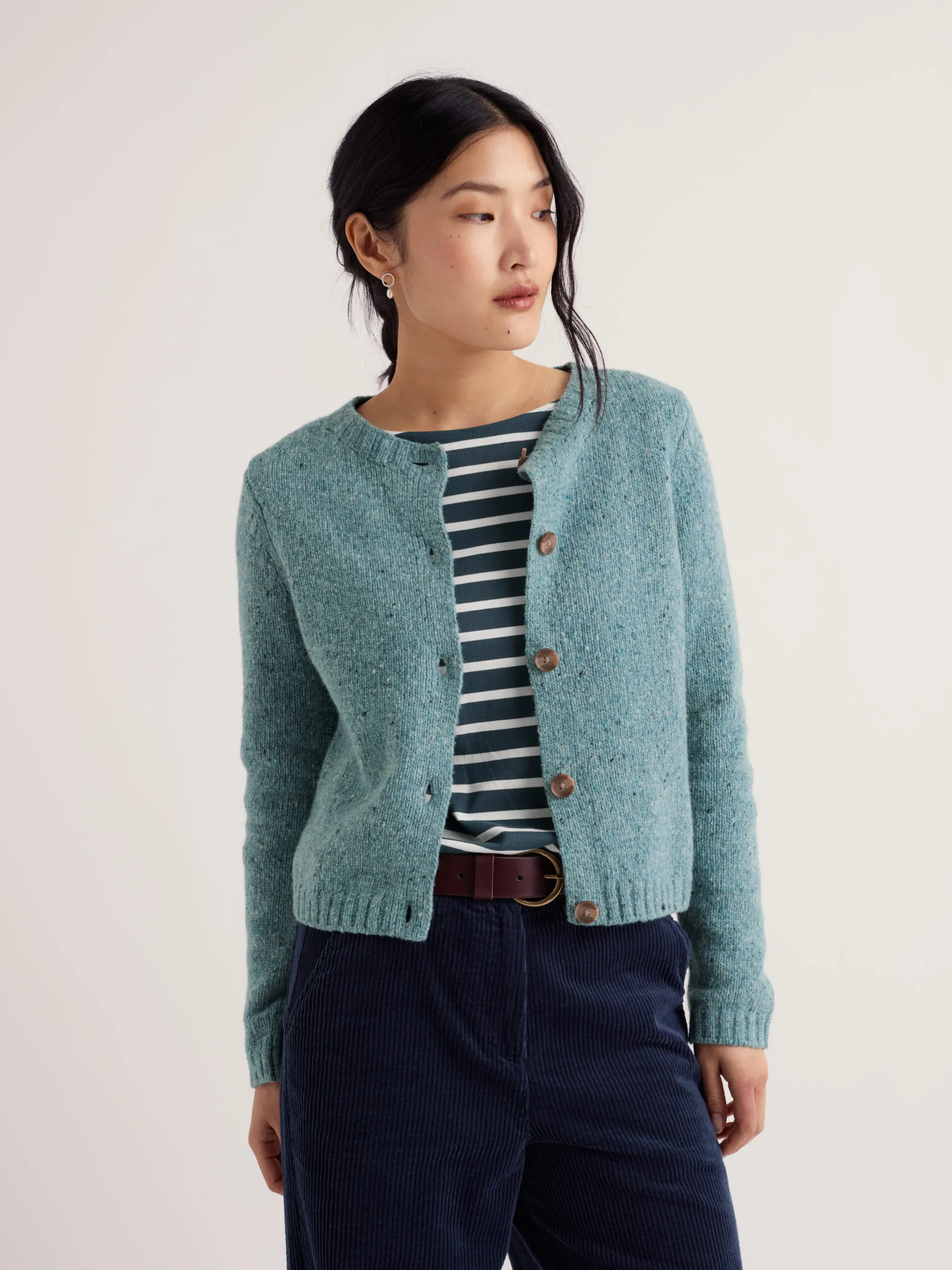 Dawson Pick Cardigan Merino - Lichen