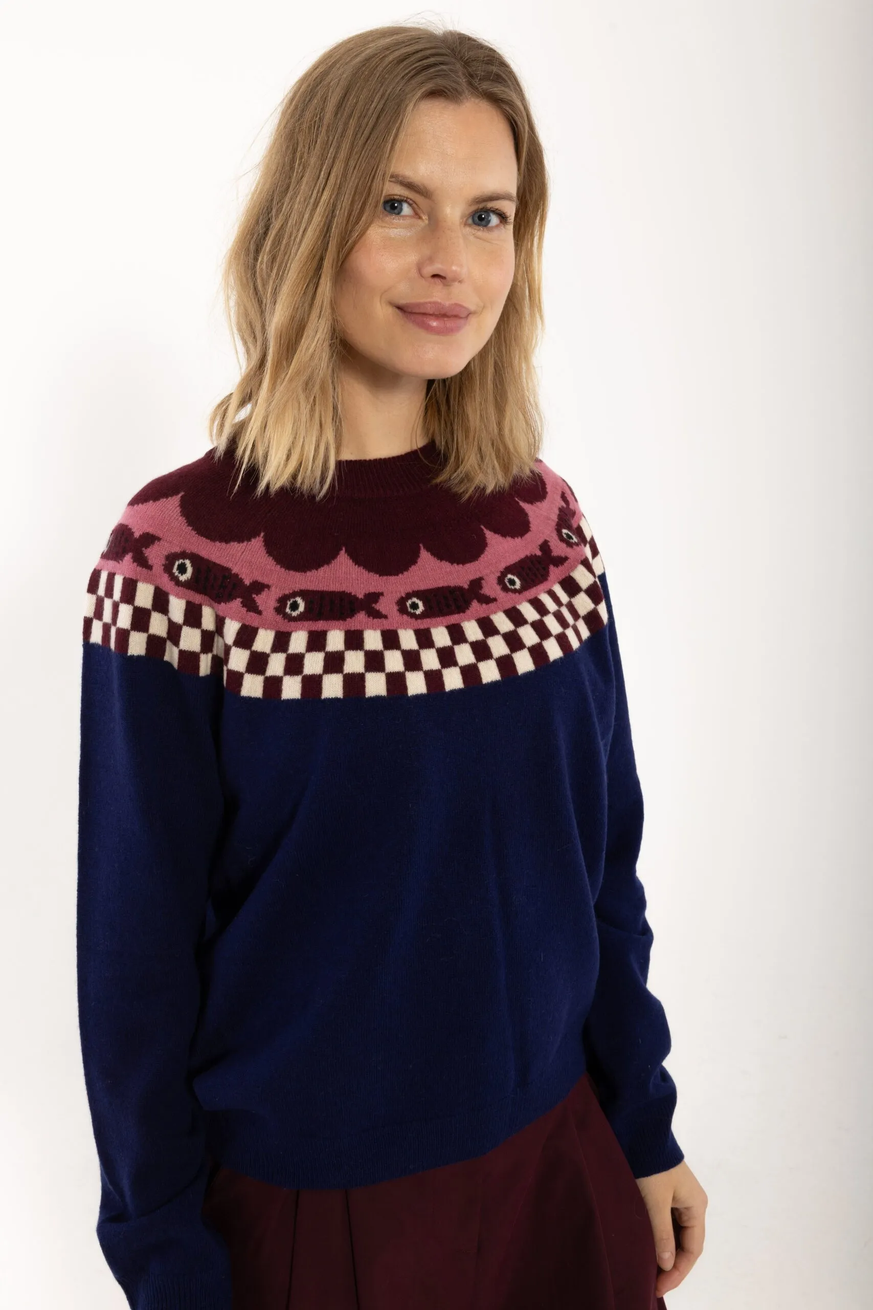 Danesidel Merino Wool Sweater - Deep Blue
