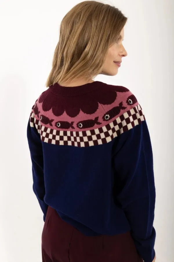Danesidel Merino Wool Sweater - Deep Blue