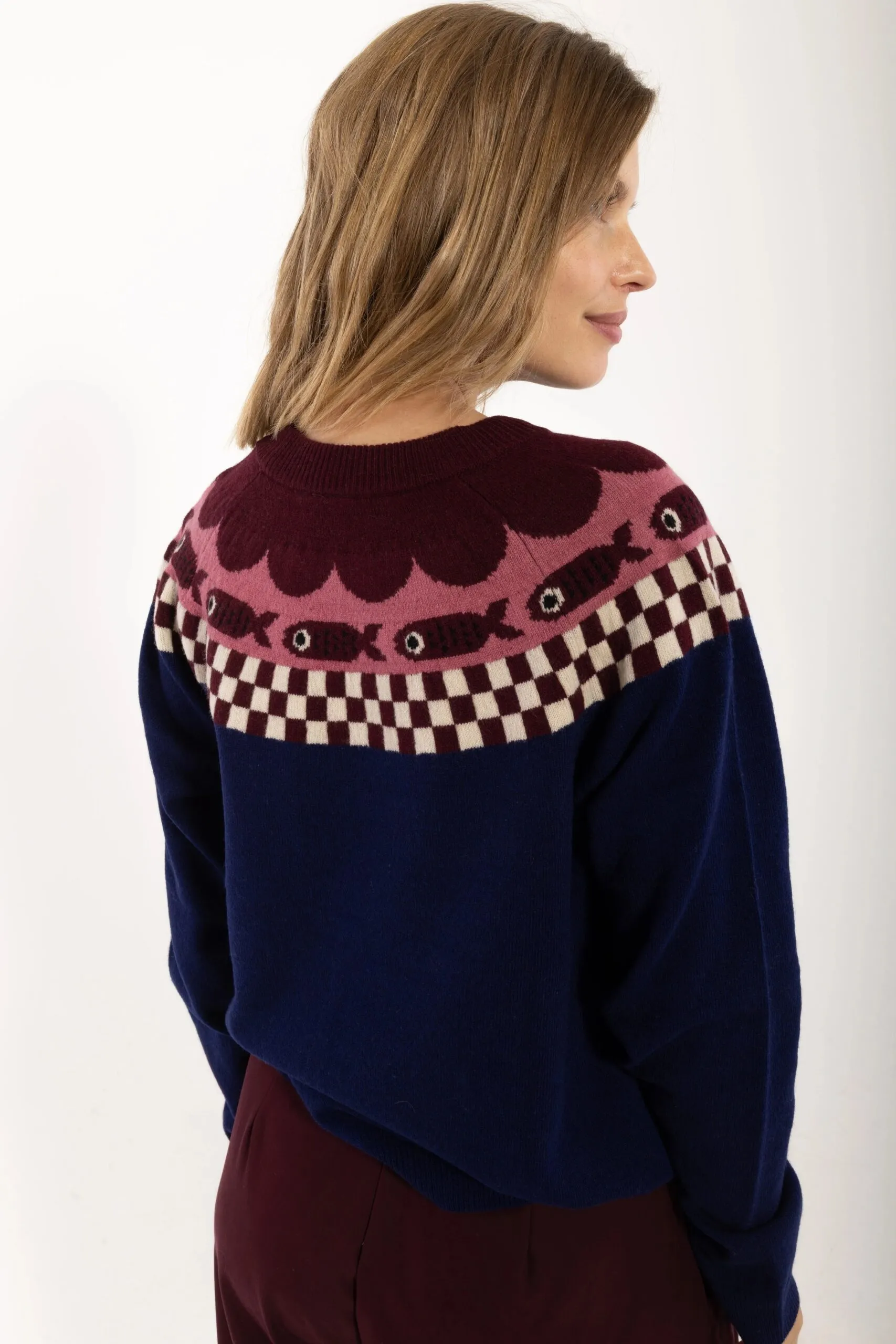 Danesidel Merino Wool Sweater - Deep Blue - Afbeelding 2