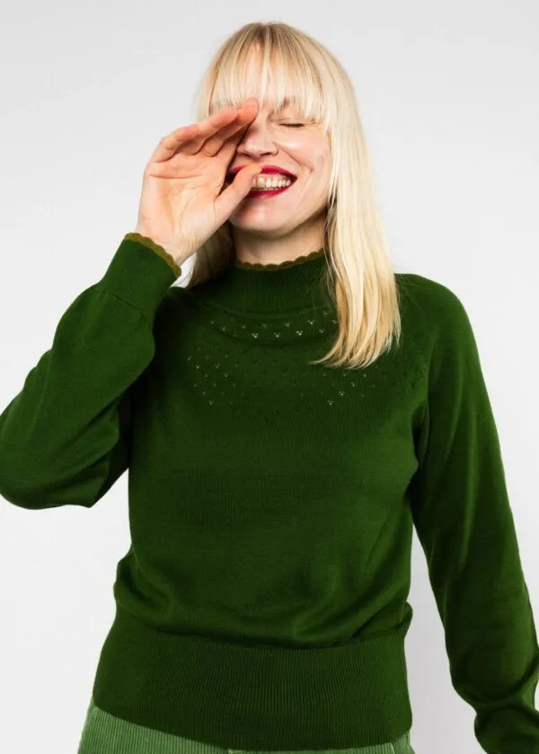 Knitted Jumper Delicious Minds - Groen