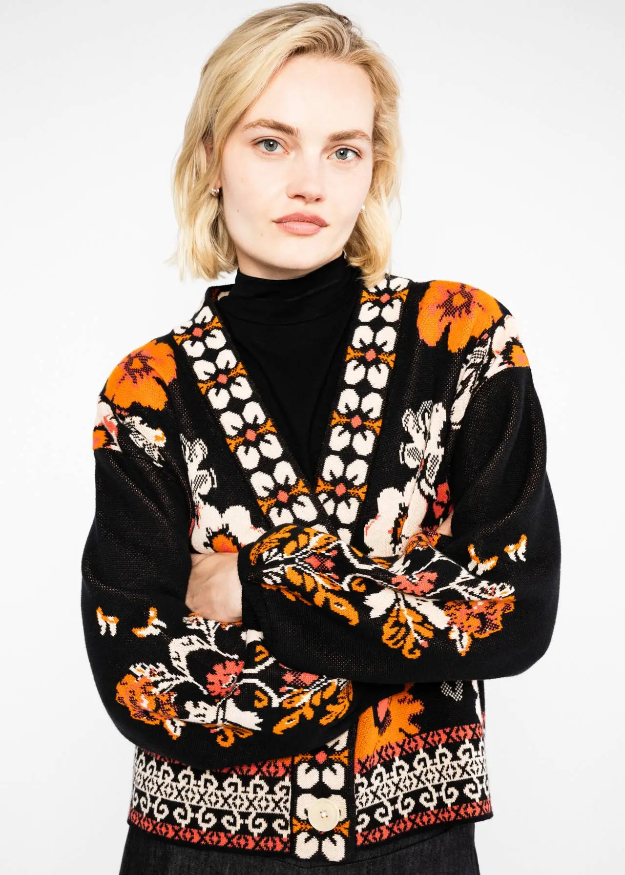 Winter Cardigan Charming Storyteller - Zwart - Afbeelding 2