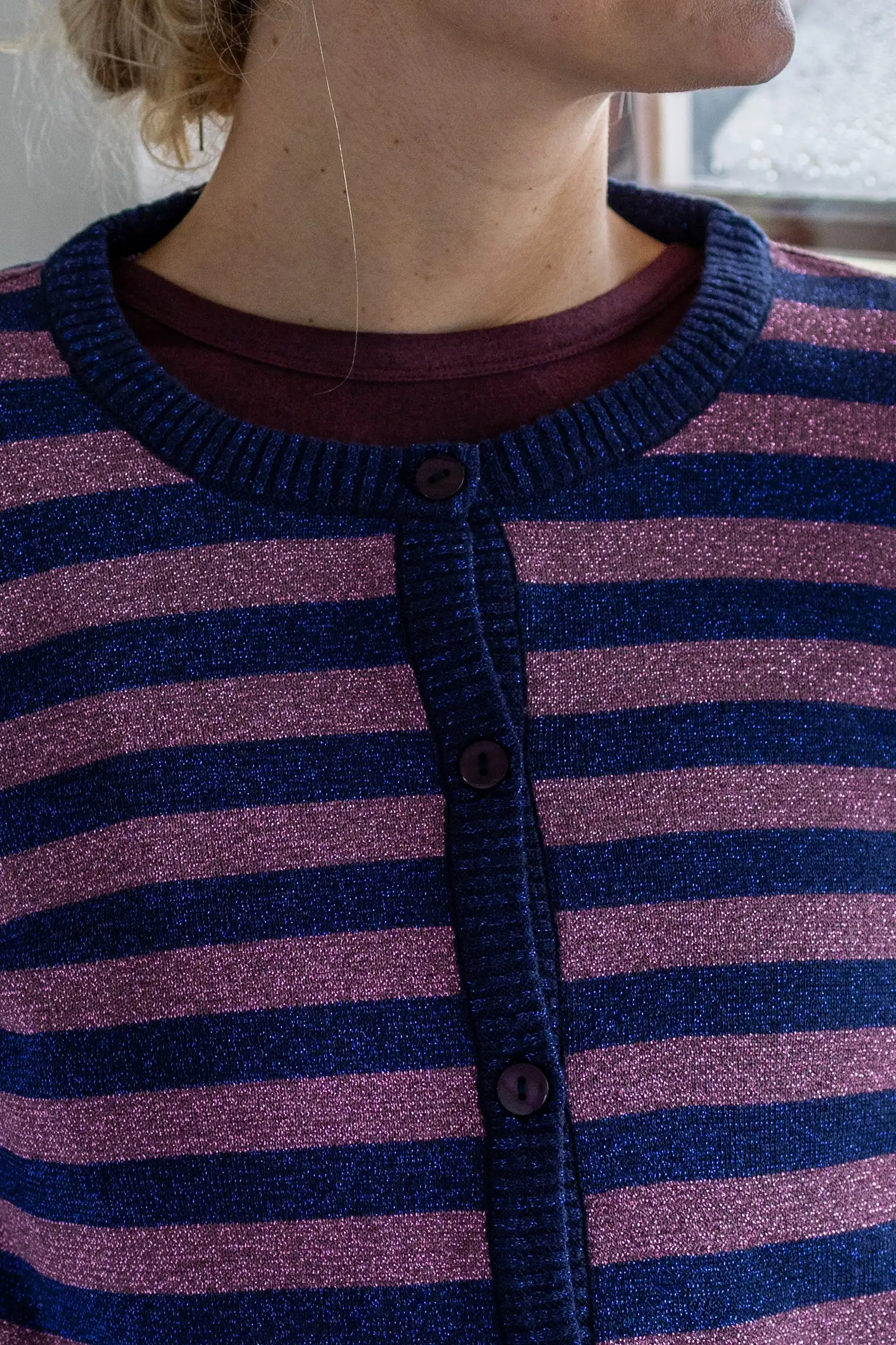 Danesaga Glitter Cardigan - Navy - Afbeelding 2