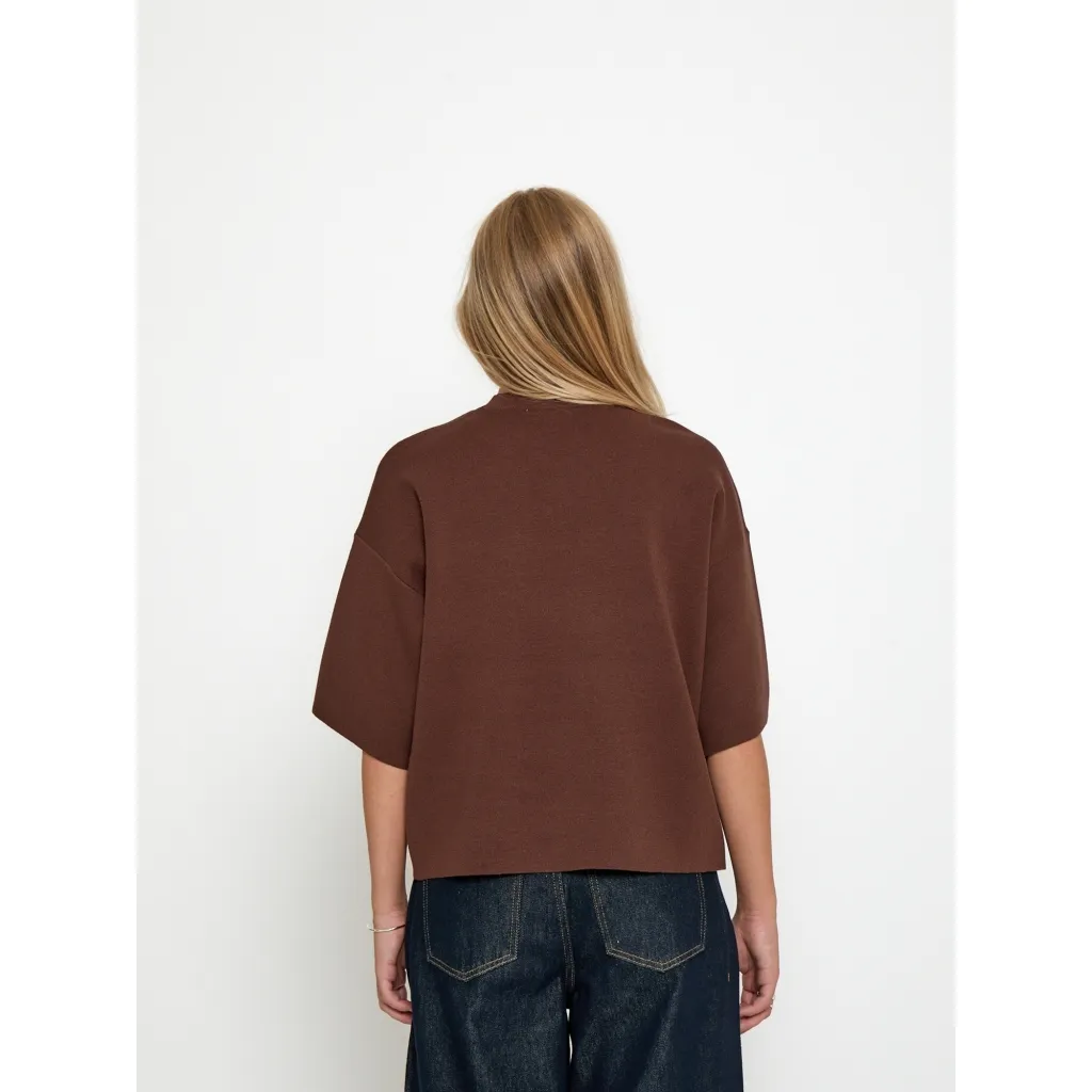 MSLupi Knit T-Shirt - Bruin - Afbeelding 4