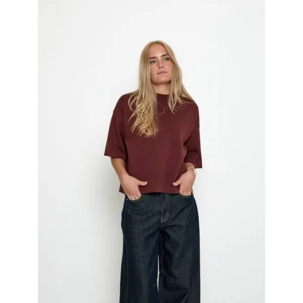 MSLupi Knit T-Shirt - Donkerrood