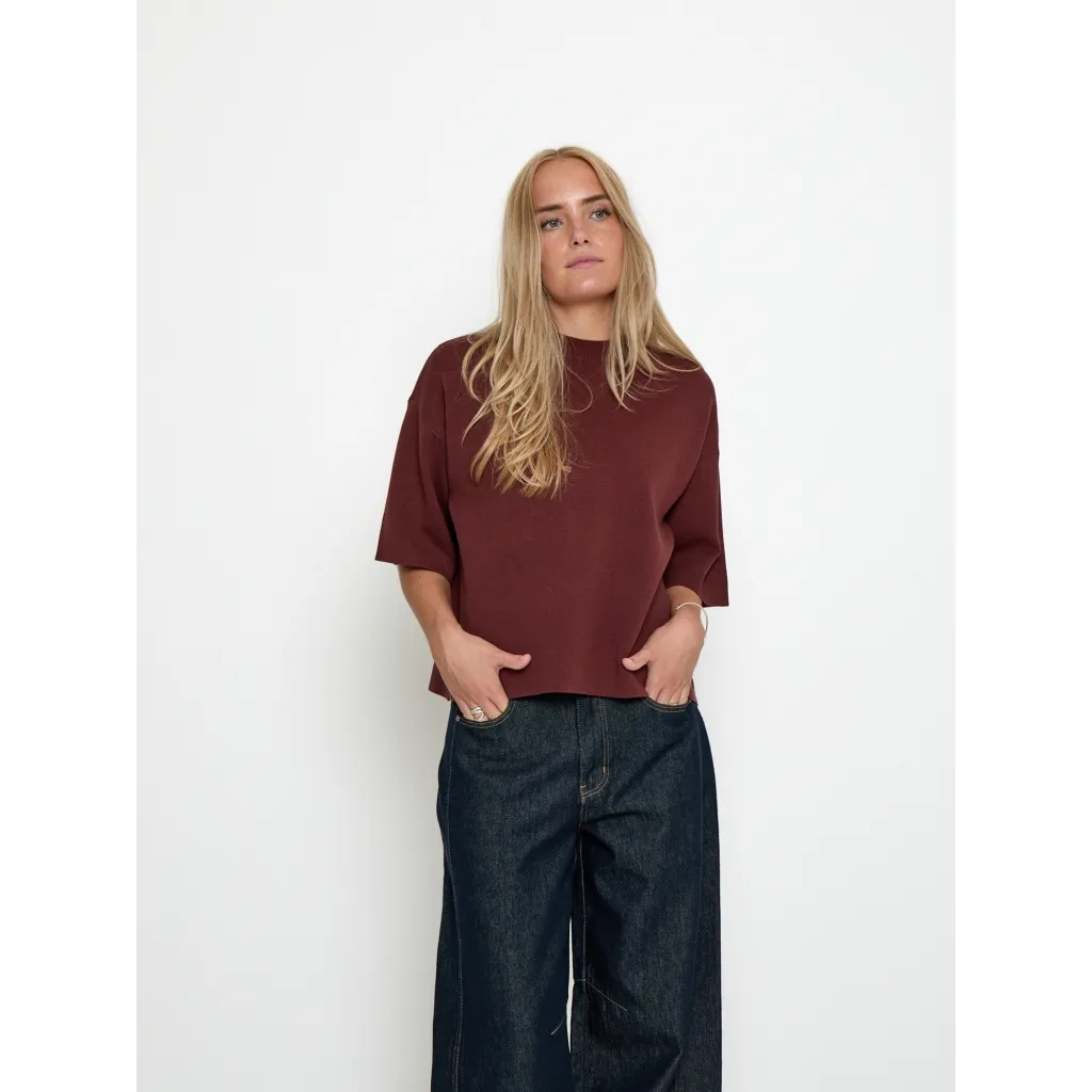 MSLupi Knit T-Shirt - Donkerrood