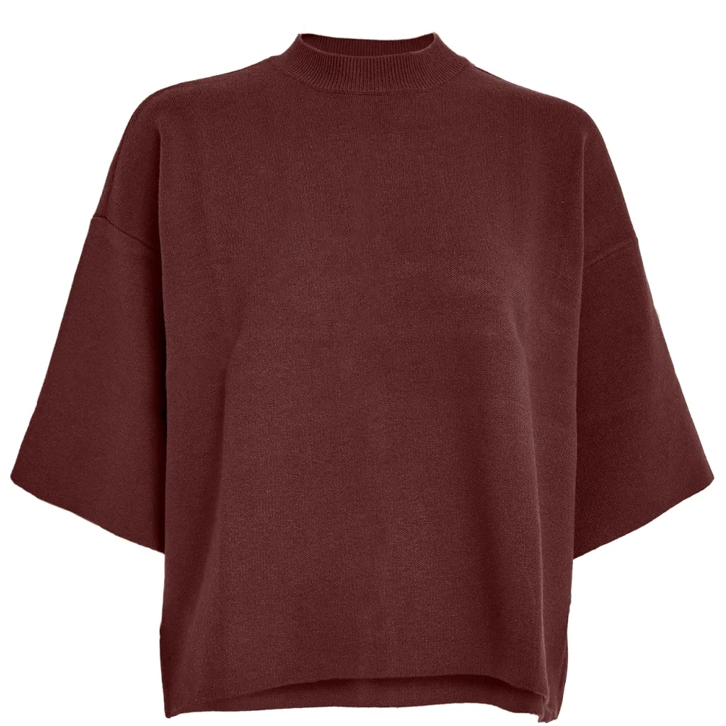 MSLupi Knit T-Shirt - Donkerrood - Afbeelding 2