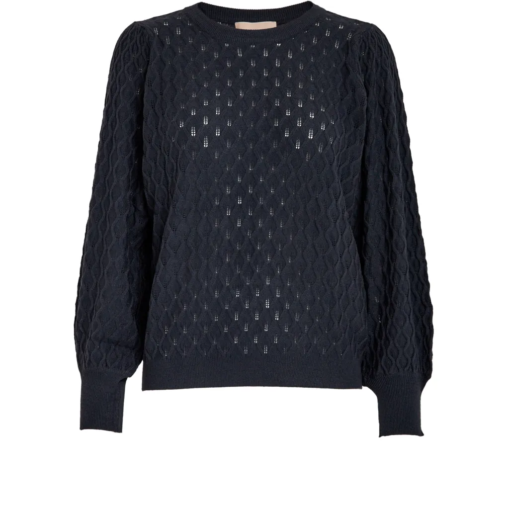 PCRosalia Puff Sleeve Knit Pullover - Blauw - Afbeelding 3