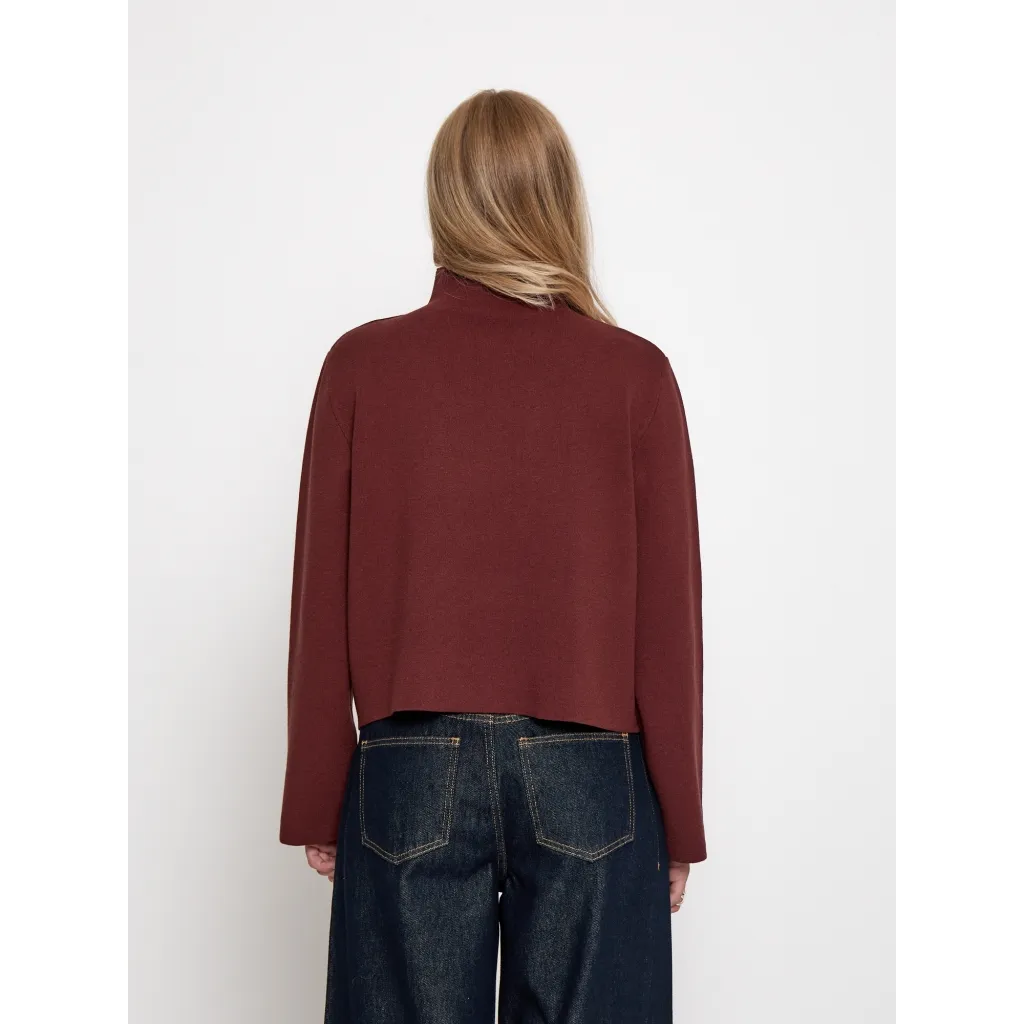 MSLupi High Neck Knit Pullover - Donkerrood - Afbeelding 2