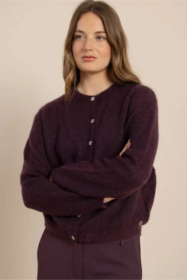 Bibi cardigan - Aubergine