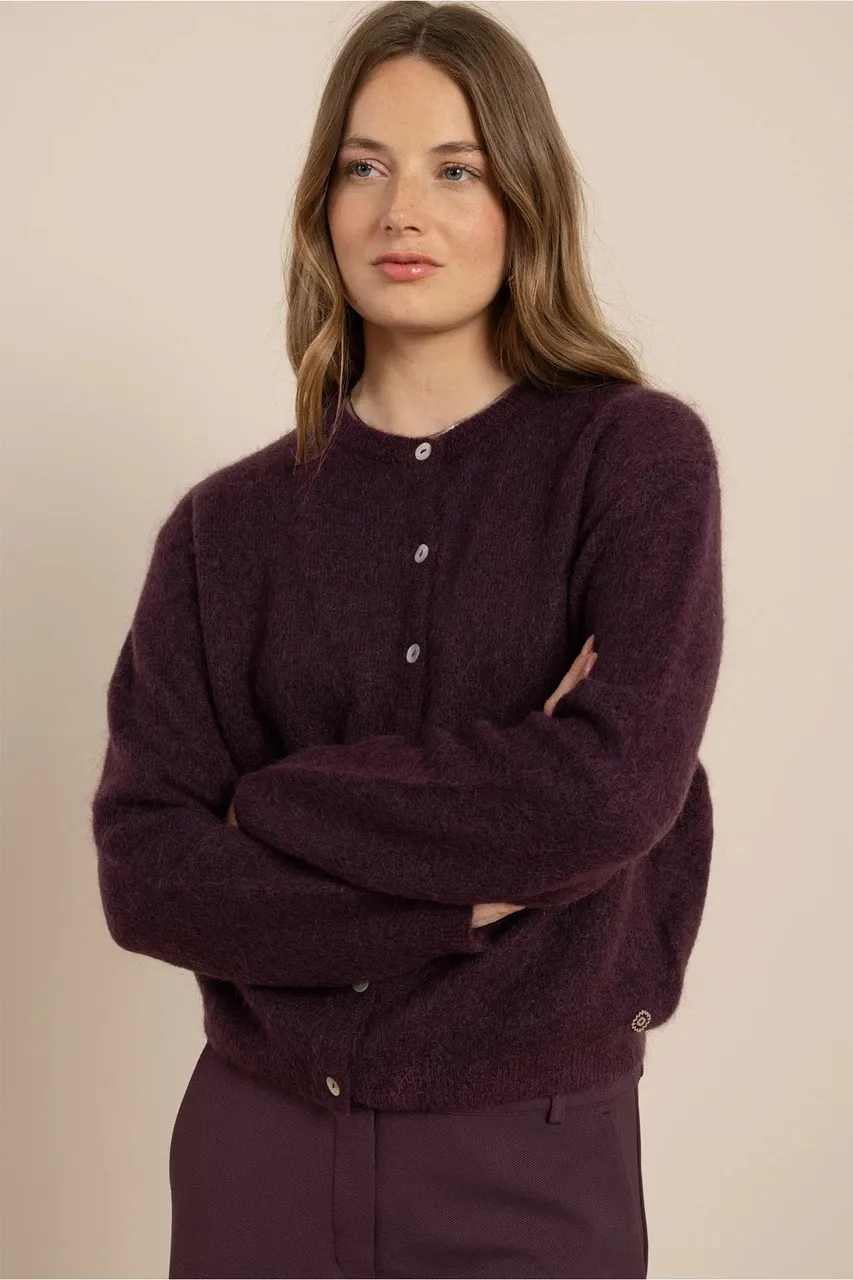 Bibi cardigan - Aubergine