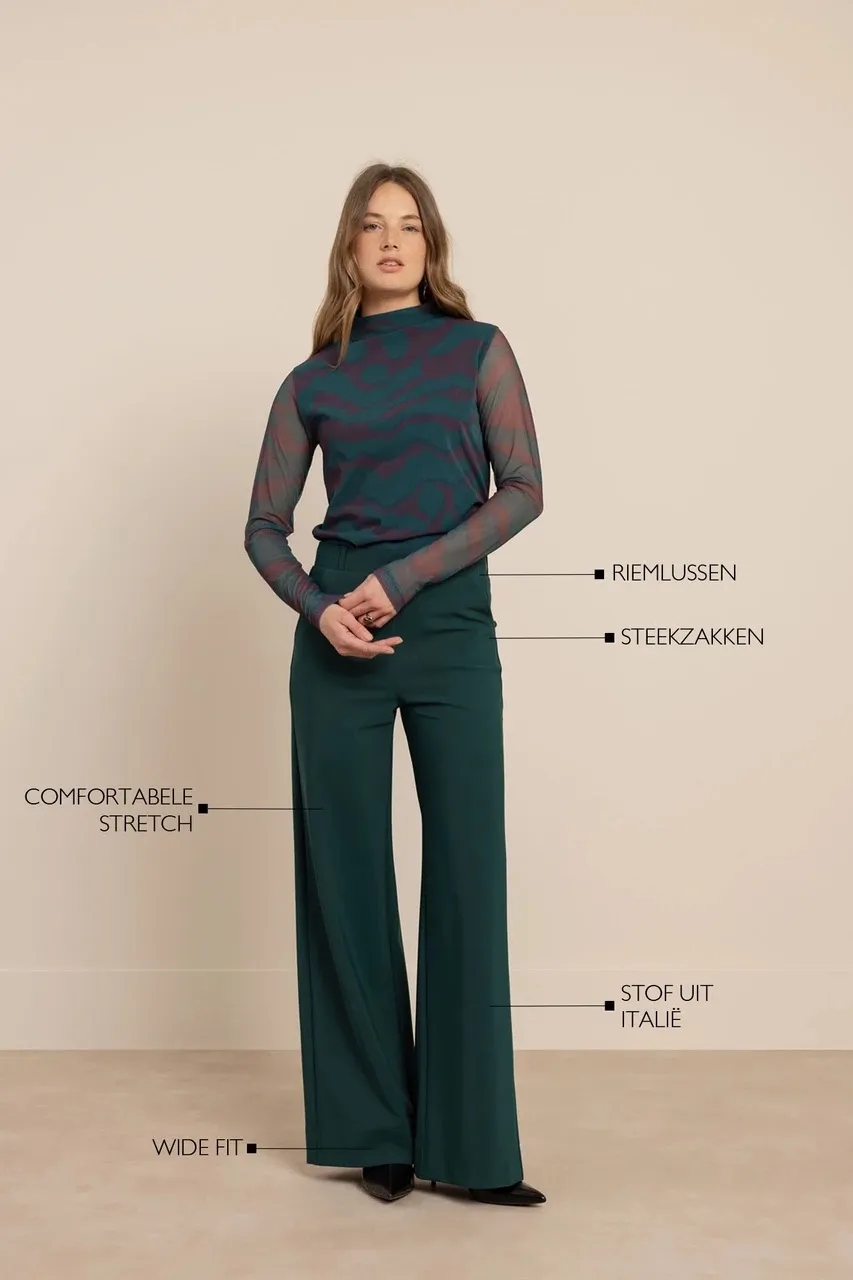 Lexie bonded trousers - Dark Teal - Afbeelding 3