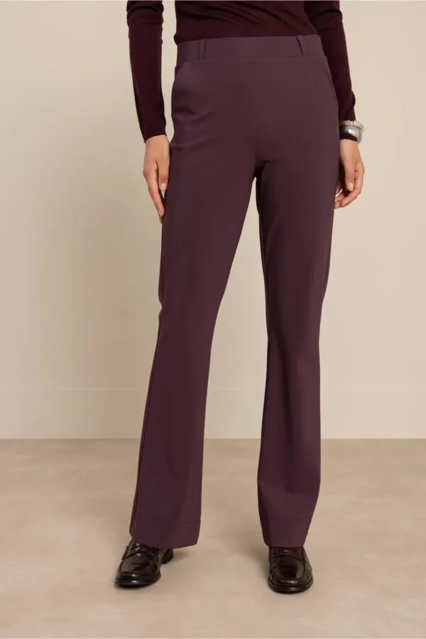 Flair bonded trousers - Aubergine
