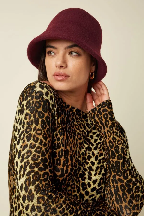 Cloche Hat - Porto Red