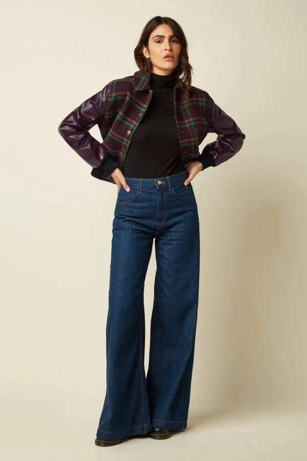 Billie Baseball Jacket Vera Check - Porto Red