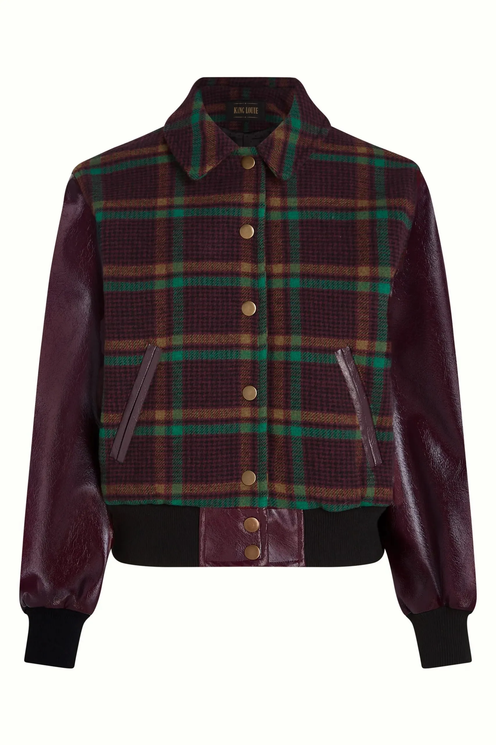 Billie Baseball Jacket Vera Check - Porto Red - Afbeelding 6
