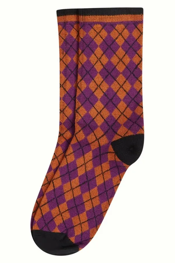 Socks Argyle - Spicy Brown