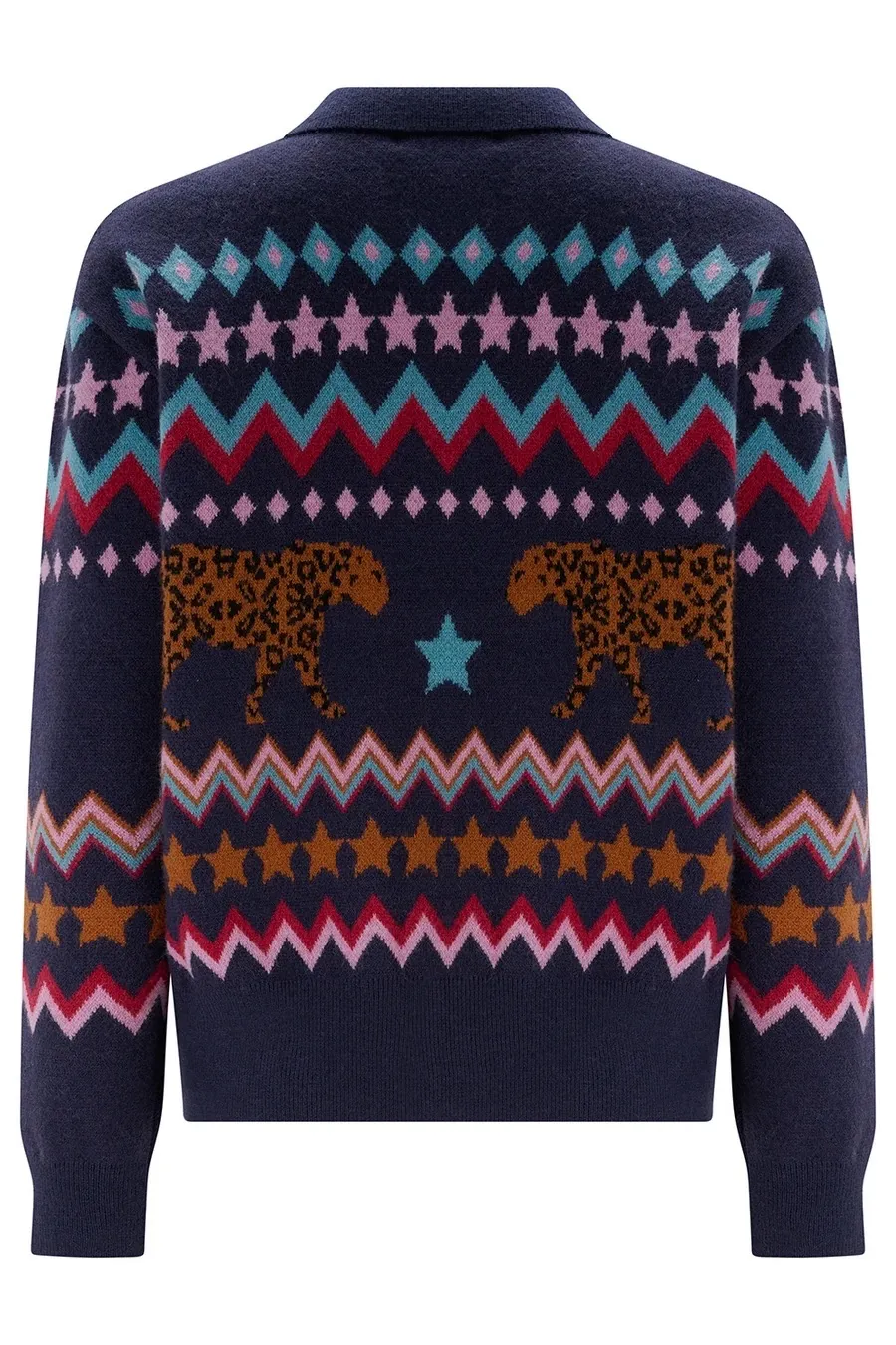Katlin Knitted Bomber Jacket - Navy - Afbeelding 3