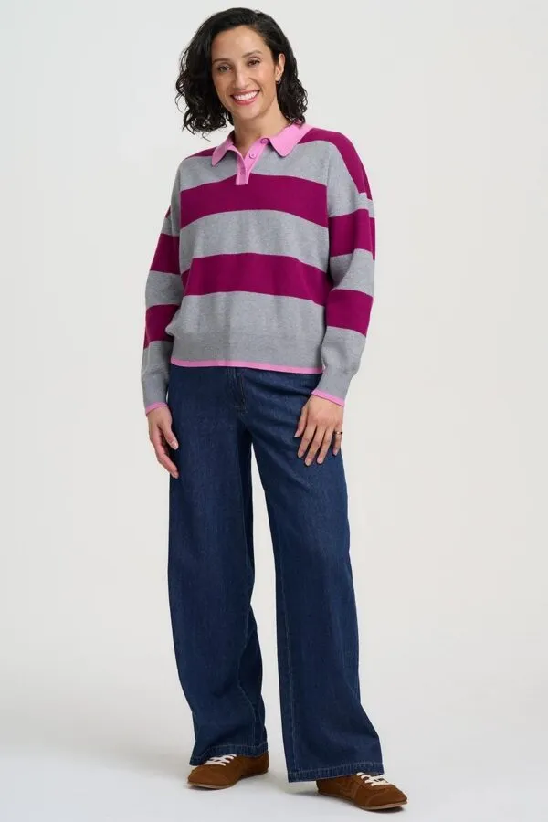 Lana Henley Jumper - Grijs