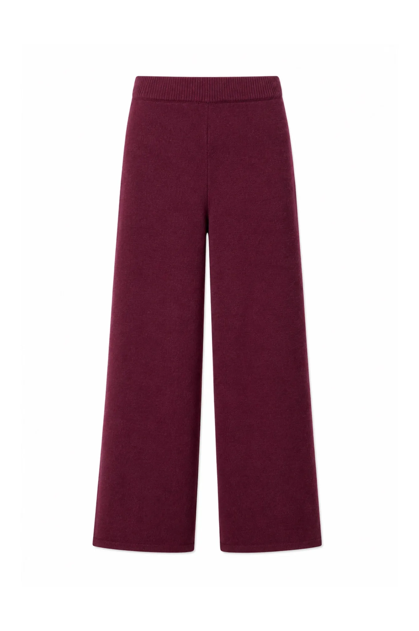 wide-leg elastic pants - Wijnrood