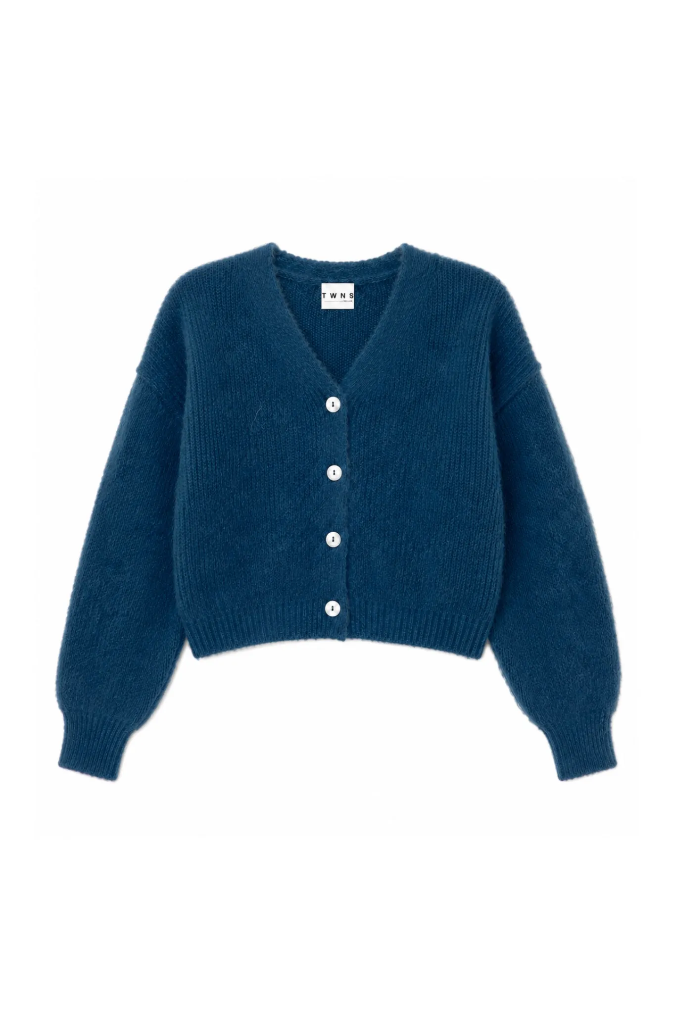 buttoned v-neck longsleeve cardigan - Dark Teal - Afbeelding 4