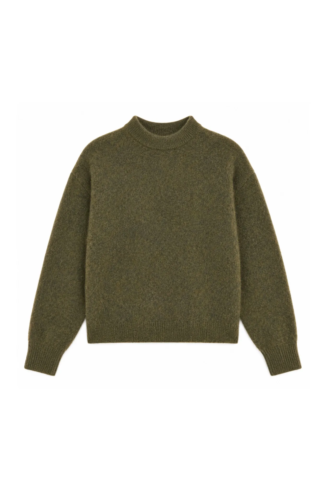 high- neck pullover, long sleeves - Donkergroen - Afbeelding 3
