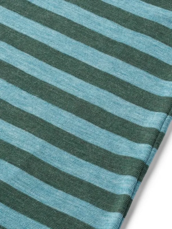 Shirt wool stripes -  Aqua/Dusty green melange