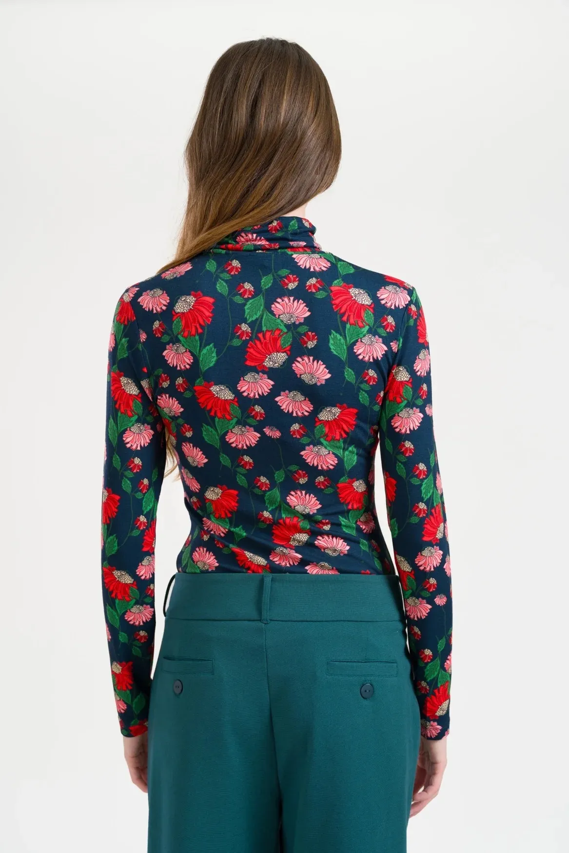 Lena Blouse LS Scarlet Serenade - Navy - Afbeelding 3