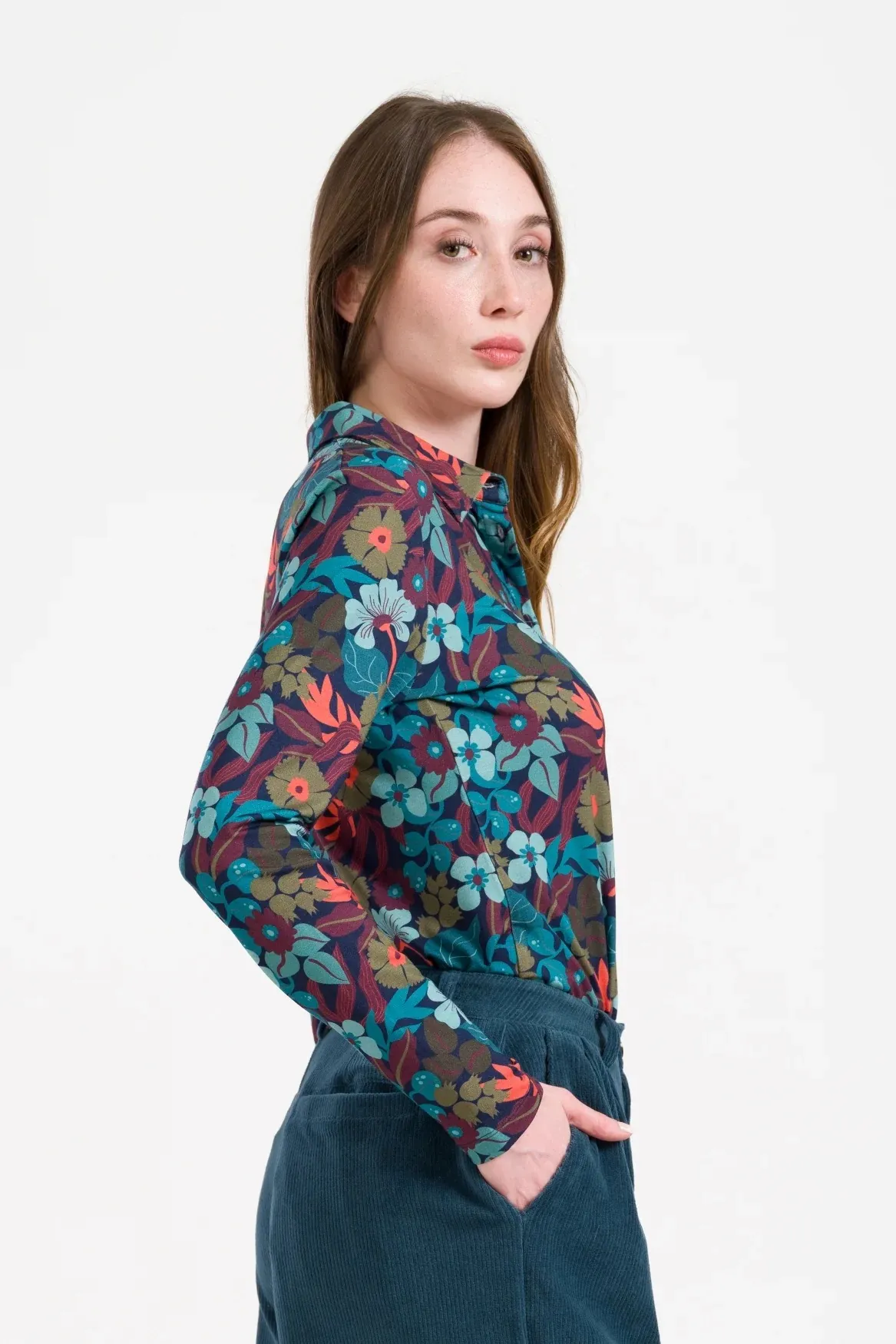 Sill Blouse Slow Bloomer - Navy - Afbeelding 2