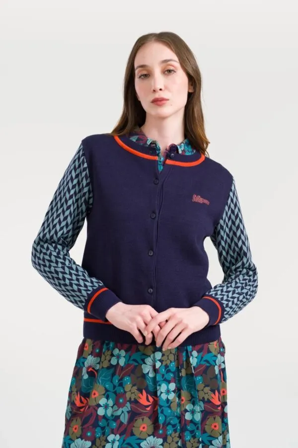 Cardigan Slow Bloomer Knitwear - Navy