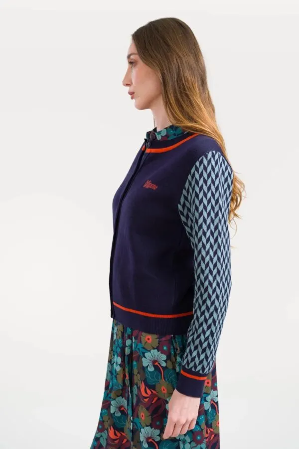 Cardigan Slow Bloomer Knitwear - Navy