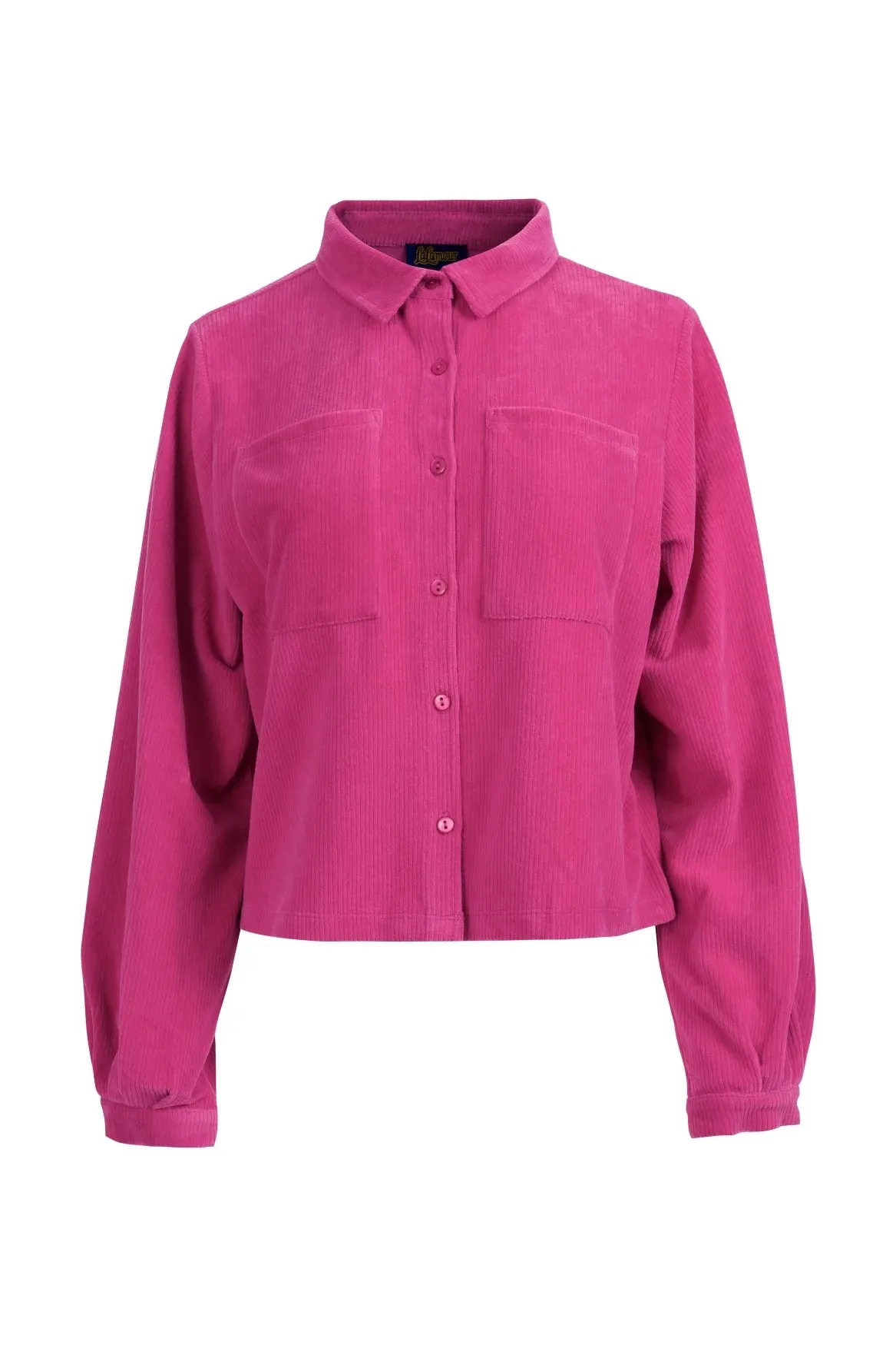 Abby Overshirt Rib Velour - fuchsia - Afbeelding 5