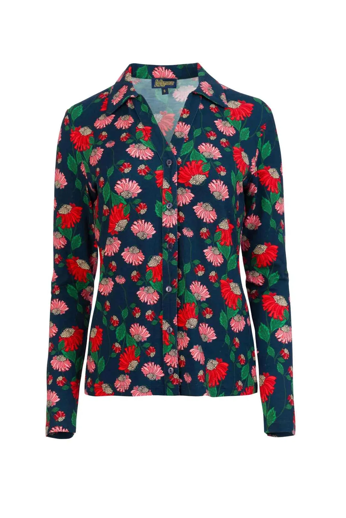 Lena Blouse LS Scarlet Serenade - Navy - Afbeelding 5