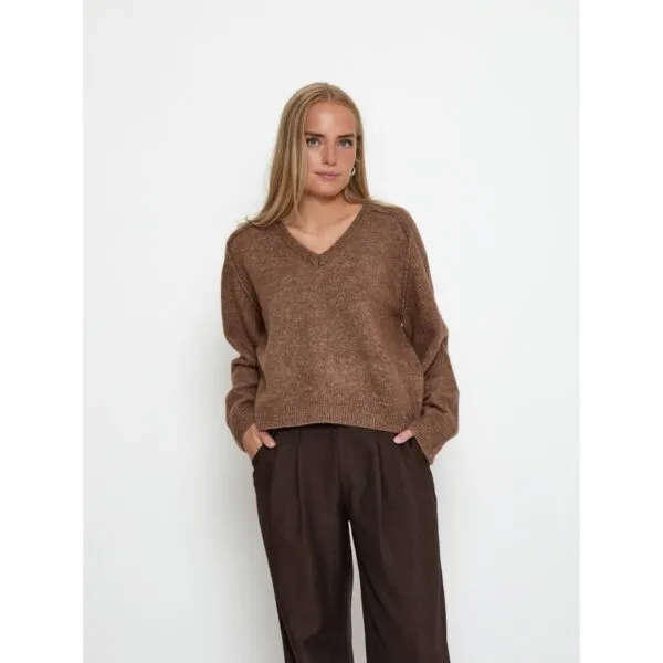 PCTirna RWS V-neck Pullover - Walnut