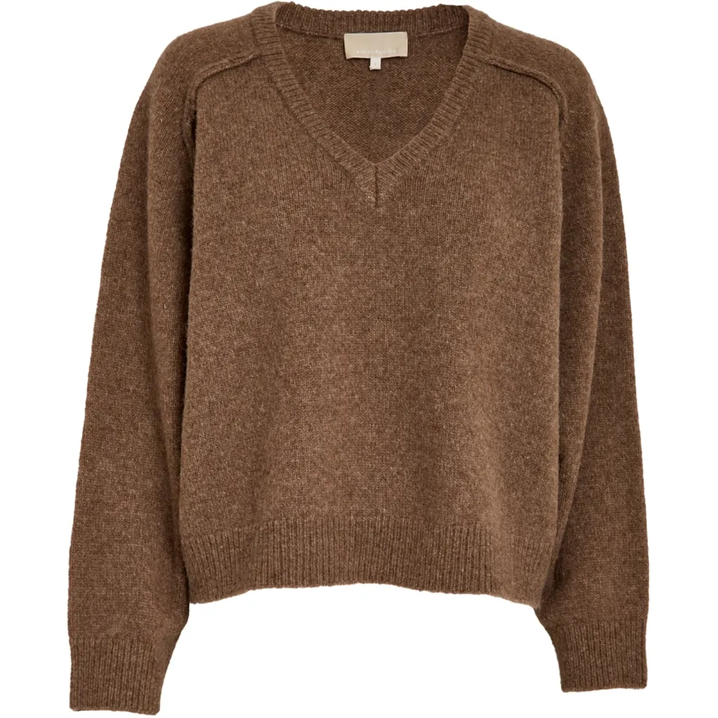 PCTirna RWS V-neck Pullover - Walnut - Afbeelding 4