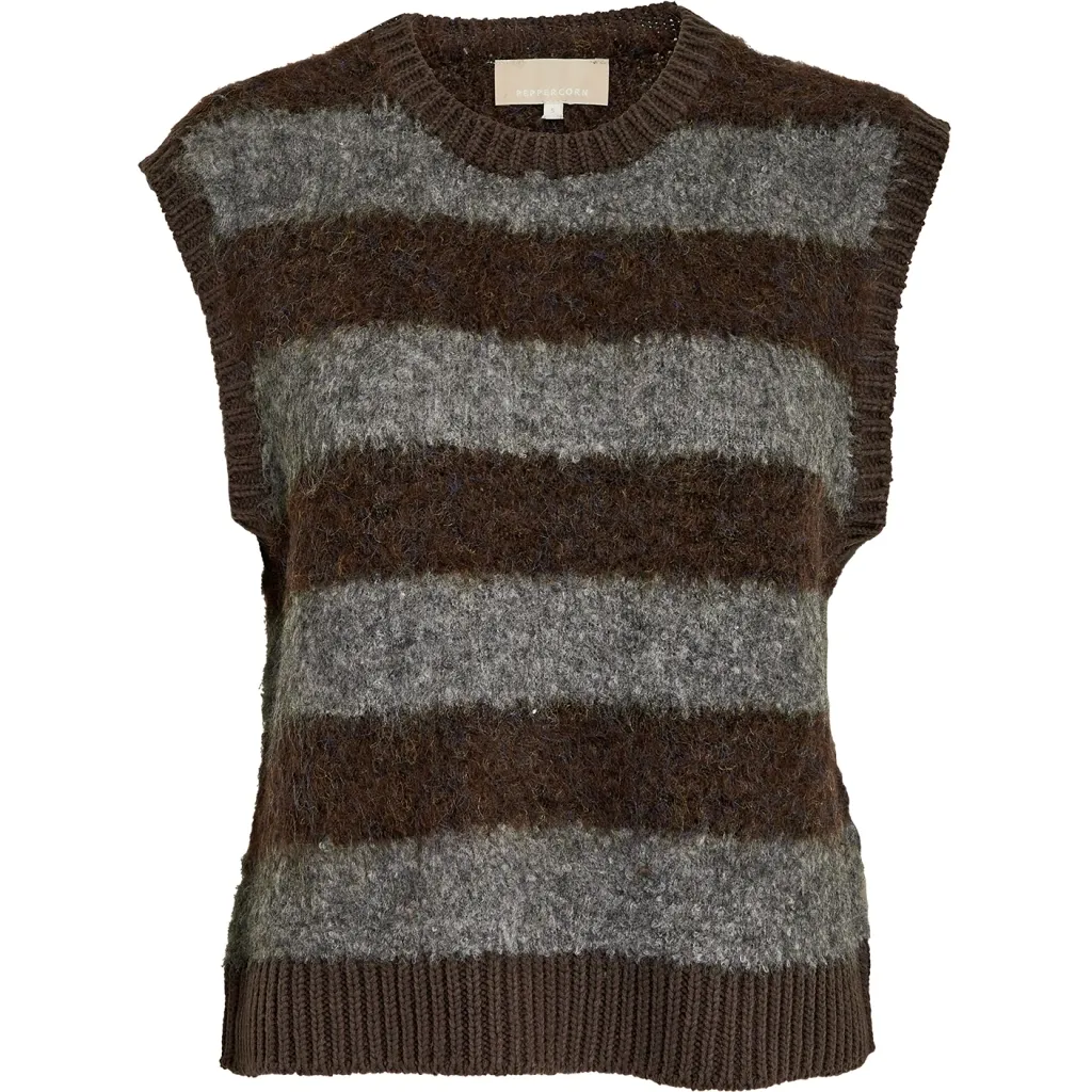 PCSatina Knit Spencer - Bruin