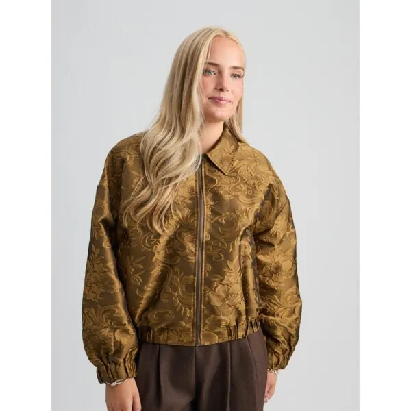 PCSandrine Jacquard Jacket - Okergeel