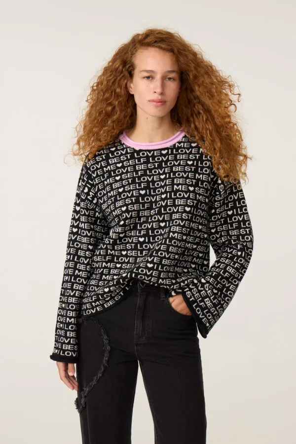 Love Letter Pullover - Zwart