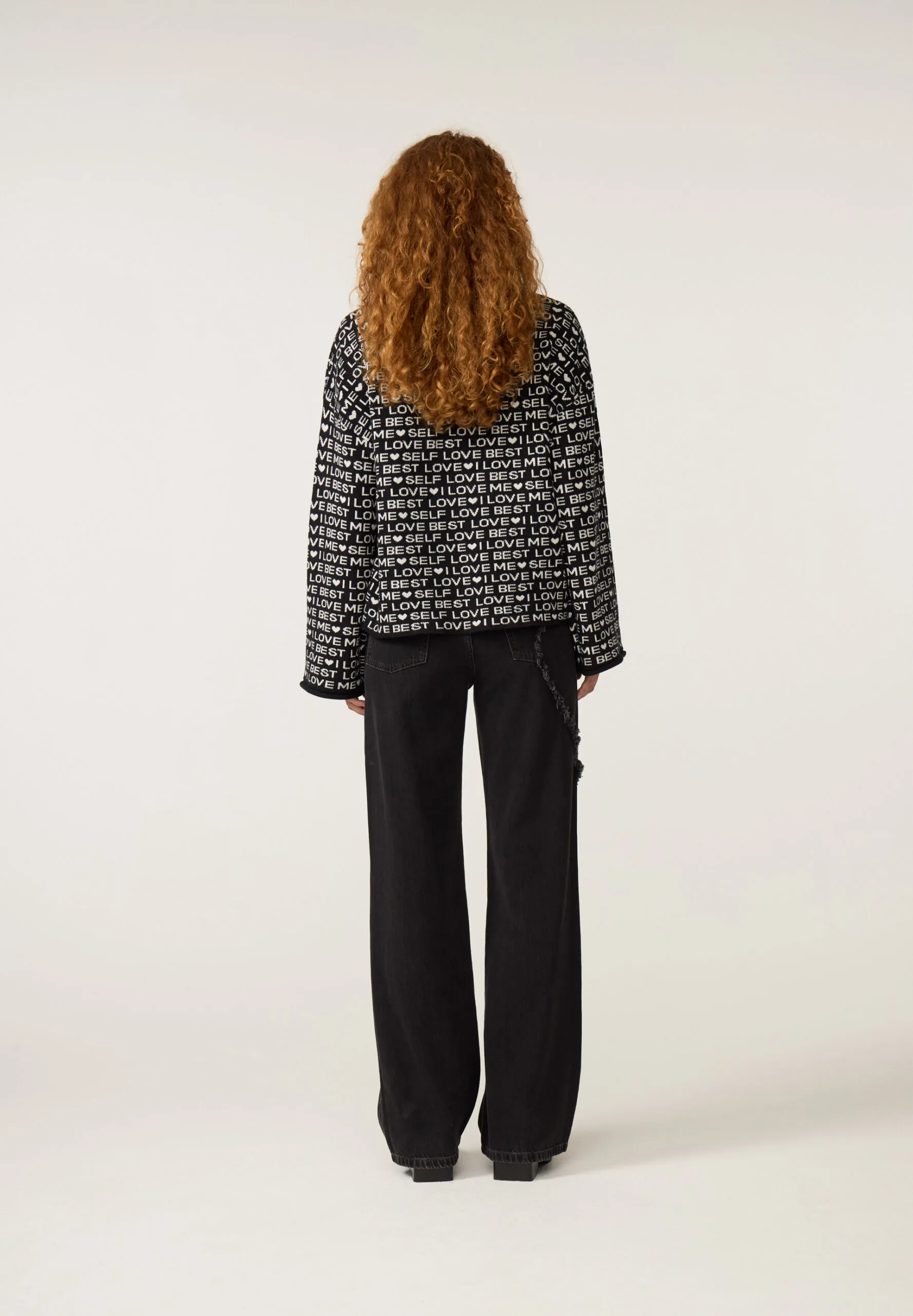 Love Letter Pullover - Zwart - Afbeelding 3