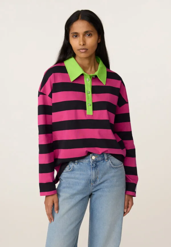 Paula Sweater - Cocoa/Fab Fuchsia