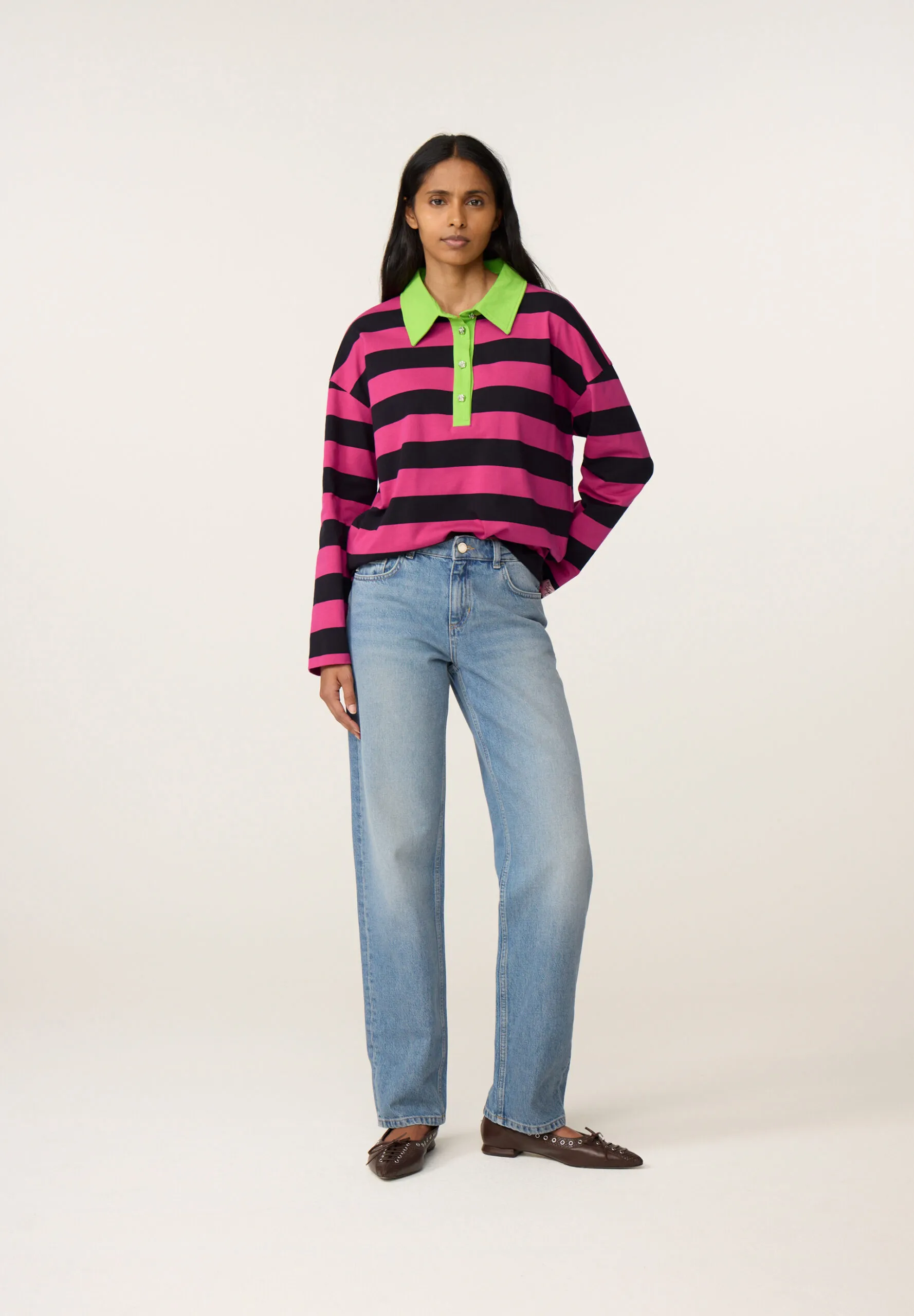 Paula Sweater - Cocoa/Fab Fuchsia - Afbeelding 2