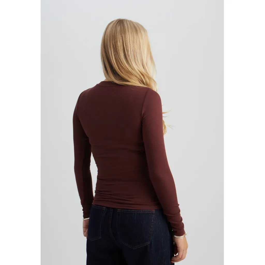 Milli Long Sleeve T-Shirt - Donkerrood - Afbeelding 2