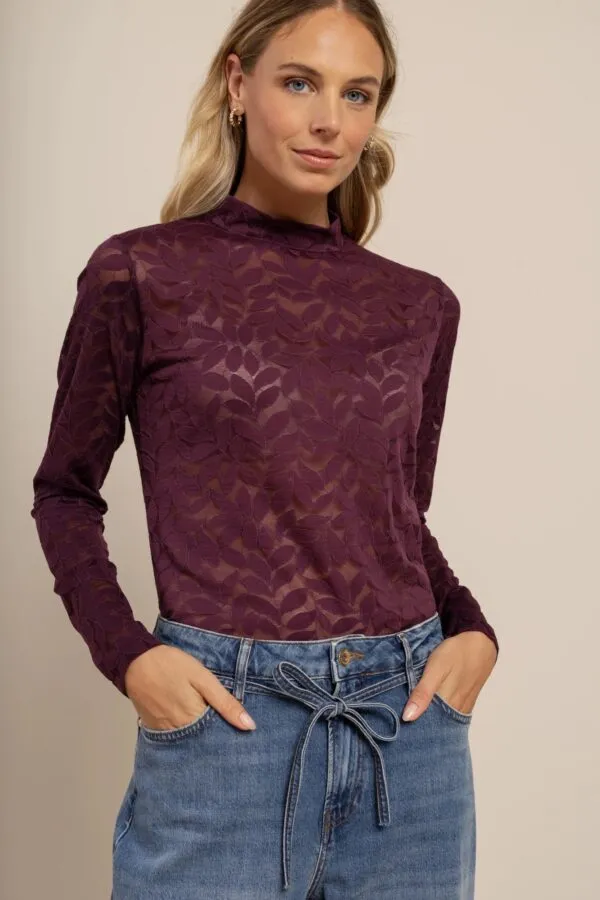 Reagan lace top - Blackberry